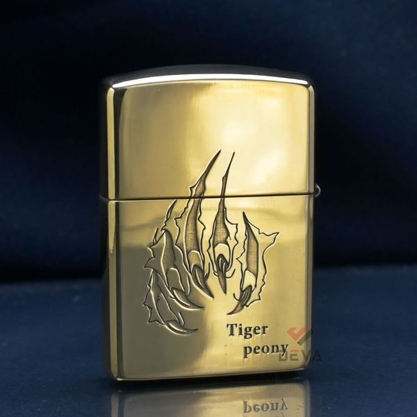 Zippo Armor Khắc Chủ Đề Hổ Và Hoa Mẫu Đơn Tiger Peony ZD76