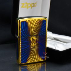 Zippo Đồng Cháy Khắc Nổi Vòng Xoáy Logo Zippo ZN305