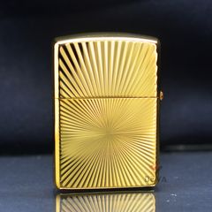 Zippo Armor Mạ Vàng Ốp Emblem Tượng Phật Phát Quang ZN35