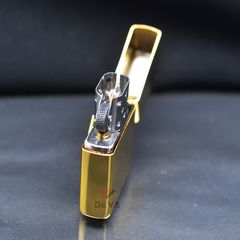 Zippo Armor Mạ Vàng Ốp Emblem Tượng Phật Phát Quang ZN35