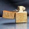 Zippo Khảm Trai Khắc Bát Nhã Tâm Kinh Mạ Vàng ZN129