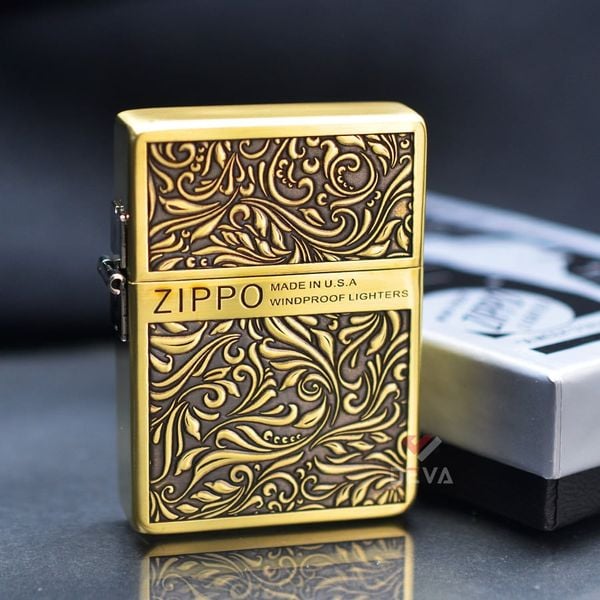 Zippo Tái Bản 1935 Hoa Văn Cổ Điển Số Giới Hạn ZN134