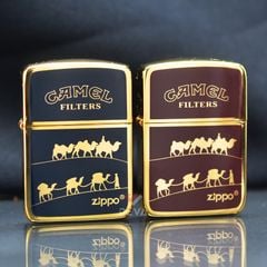 Zippo Tái Bản 1941 Mạ Vàng Sơn Chủ Đề Thương Hiệu Camel ZN176
