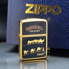 Zippo Tái Bản 1941 Mạ Vàng Sơn Chủ Đề Thương Hiệu Camel ZN176