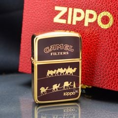 Zippo Tái Bản 1941 Mạ Vàng Sơn Chủ Đề Thương Hiệu Camel ZN176