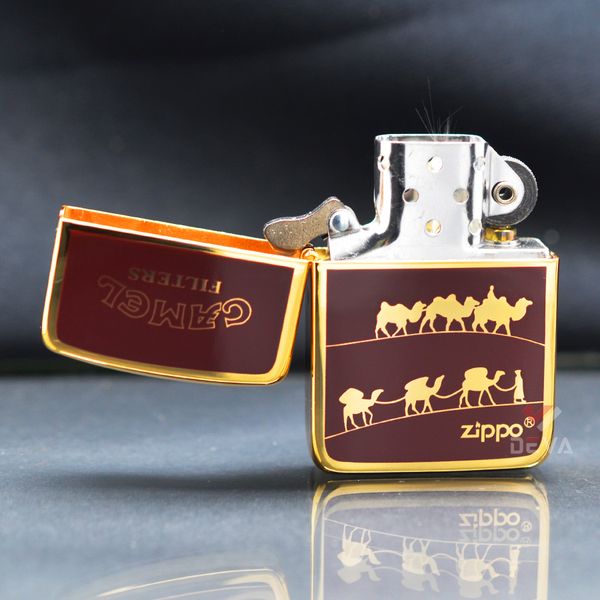 Zippo Tái Bản 1941 Mạ Vàng Sơn Chủ Đề Thương Hiệu Camel ZN176