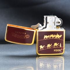Zippo Tái Bản 1941 Mạ Vàng Sơn Chủ Đề Thương Hiệu Camel ZN176