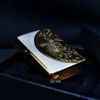 Bật lửa xăng đá Zorro mạ vàng khắc đôi Phượng Hoàng bất tử Z91283