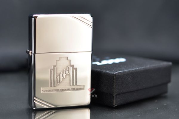 Zippo Tái Bản 1937 Vintage Chặt Góc Khắc A Weeks Trial Z400