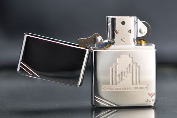 Zippo Tái Bản 1937 Vintage Chặt Góc Khắc A Weeks Trial Z400
