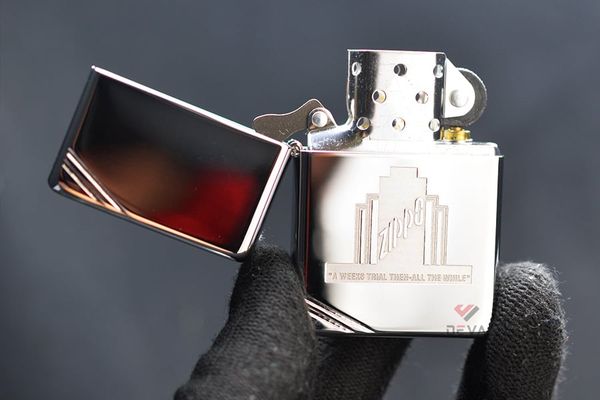 Zippo Tái Bản 1937 Vintage Chặt Góc Khắc A Weeks Trial Z400