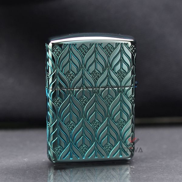Zippo Armor Xanh Ngọc Bích Khắc Rồng Elegant Dragon Design Z336