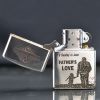 Zippo Bạc Khối Armor Khắc Chìm Chủ Đề Cha Con Father's Day BK05