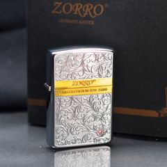 Bật lửa Zorro hoa văn Venetian viền ngang mạ vàng giới hạn Z92067
