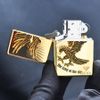 Zippo Vintage Mạ Vàng Ốp Emblem Đại Bàng Tung Cánh ZN144