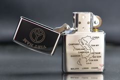 Zippo Mẫu Lính Mỹ Khắc Tay Bản Đồ Việt Nam ZK56