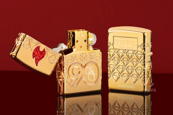 Zippo Mạ Vàng Kỷ Niệm 90th Limited Edition 2022 Collectible Z09