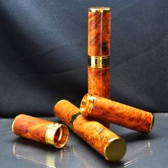 Ống đựng Xì Gà 1 điếu gỗ nu hoa huyết long OG01