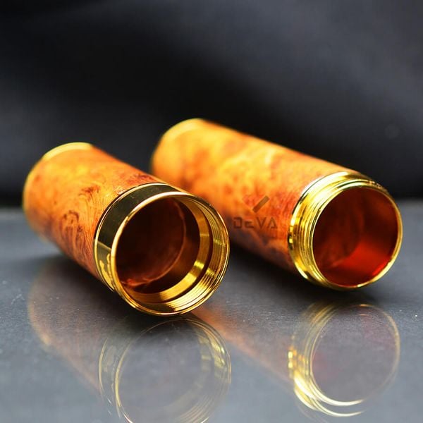 Ống đựng Xì Gà 1 điếu gỗ nu hoa huyết long OG01