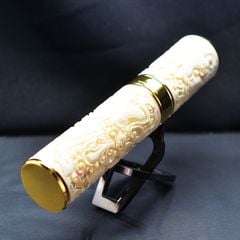 Ống xương đựng Cigar 1 điếu cao cấp khắc nổi tứ linh OX01