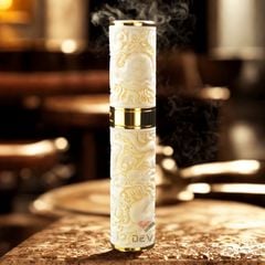 Ống xương đựng Cigar 1 điếu cao cấp khắc nổi tứ linh OX01