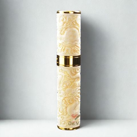 Ống xương đựng Cigar 1 điếu cao cấp khắc nổi tứ linh OX01