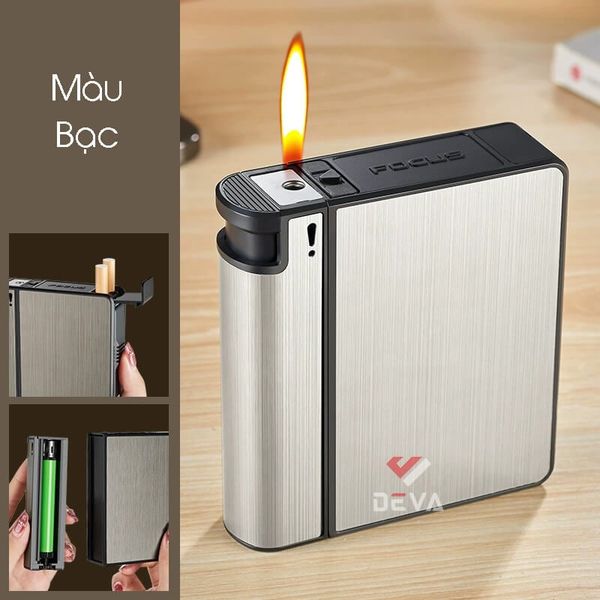 Hộp đựng thuốc lá Focus nguyên bao 20 điếu loại 6.5mm kèm bật lửa JD YH103