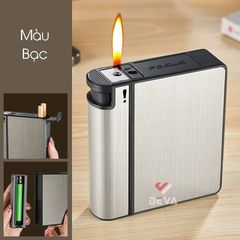 Hộp đựng thuốc lá Focus nguyên bao 20 điếu loại 6.5mm kèm bật lửa JD YH103