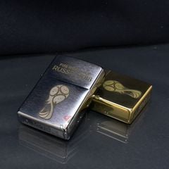 Zippo Khắc Laser Logo Cúp Bóng Đá Thế Giới World Cup 2018 Russia ZK24