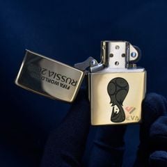 Zippo Khắc Laser Logo Cúp Bóng Đá Thế Giới World Cup 2018 Russia ZK24