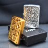 Zippo Mỹ chính hãng mạ vàng khắc sâu hoa mơ Umehana Z225