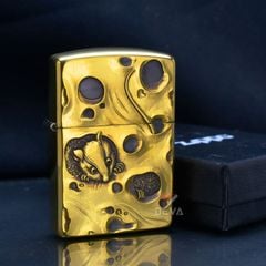 Zippo Amror Khắc Chủ Đề Chuột và Pho Mát Mouse And Cheese ZD75