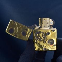 Zippo Amror Khắc Chủ Đề Chuột và Pho Mát Mouse And Cheese ZD75