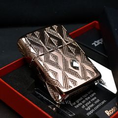 Zippo Armor Khắc Hoa Văn Ốp Kim Cương Geometric Diamond Z19