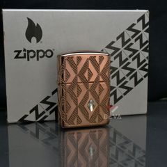 Zippo Armor Khắc Hoa Văn Ốp Kim Cương Geometric Diamond Z19