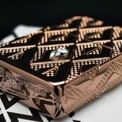 Zippo Armor Khắc Hoa Văn Ốp Kim Cương Geometric Diamond Z19