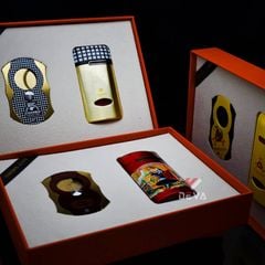 Set phụ kiện Cigar 2 món bật lửa và dao cắt GF 002