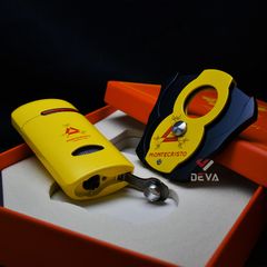 Set phụ kiện Cigar 2 món bật lửa và dao cắt GF 002