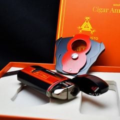 Set phụ kiện Cigar 2 món bật lửa và dao cắt GF 002