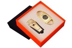 set dao cắt và bật lửa xì gà 2 món Lubinski 80007