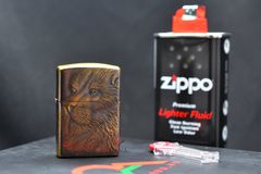 Set Zippo Armor Khắc Nổi Sư Tử 3D ZD62
