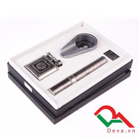 Set Gạt Tàn, Bật Lửa, Ống Đựng Xì Gà 3 món Guevara RAG 6301