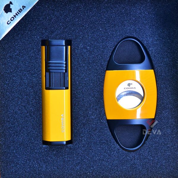 Set phụ kiện 2 món dao cắt và bật lửa Cohiba HB 3020
