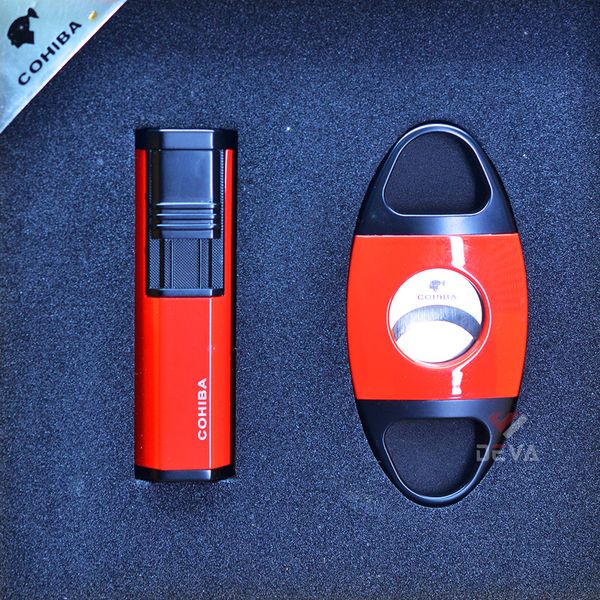 Set phụ kiện 2 món dao cắt và bật lửa Cohiba HB 3020