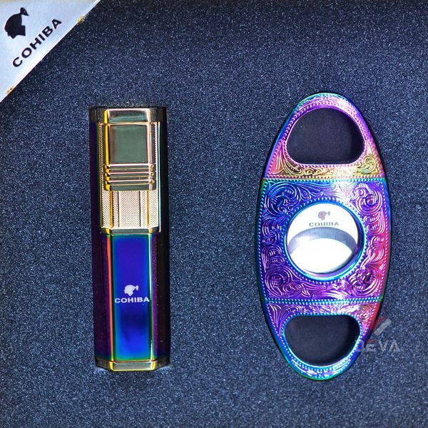 Set phụ kiện 2 món dao cắt và bật lửa Cohiba HB 3020