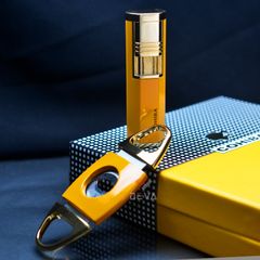 Set phụ kiện 2 món dao cắt và bật lửa Cohiba HB 3020