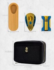 SET bao da gạt tàn bật lửa dao cắt Lubinski YJA 60008