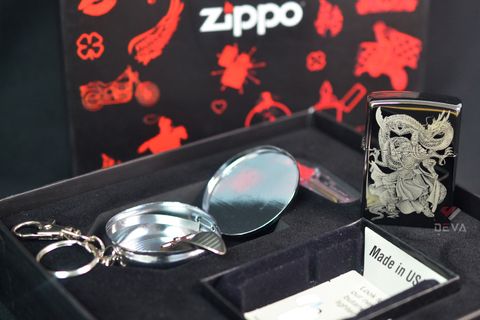 Set Zippo Series Black Ice Khắc Laser Các Chủ Đề ZK171