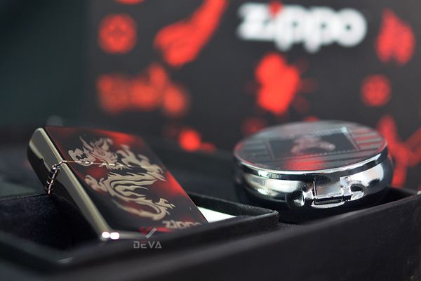 Set Zippo Series Black Ice Khắc Laser Các Chủ Đề ZK171