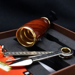 Set tẩu Cigar thân gỗ Freesize kèm lọc và dụng cụ vệ sinh TG24